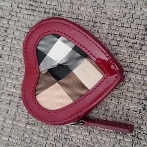 Burberry Nova Heart Zip Coin Holder